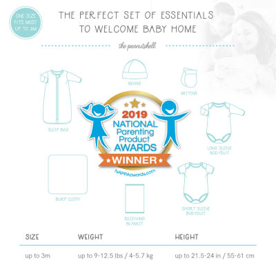 The Peanutshell 0-3m Celestial Bears Baby Unisex 23-pc. Baby Clothing Set