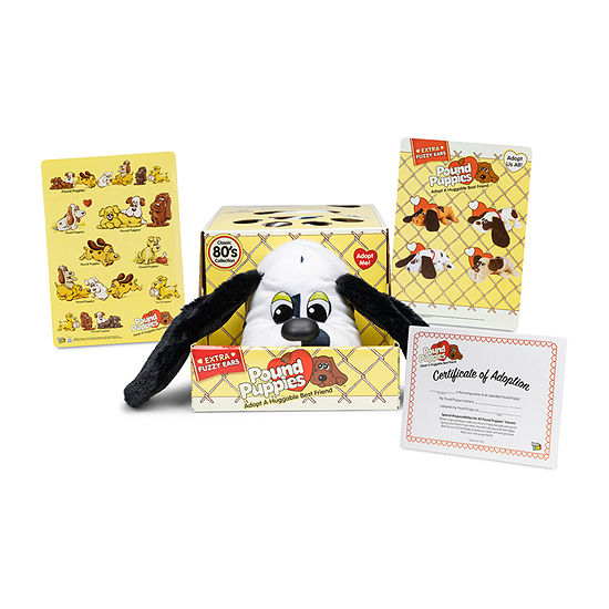 Retro Pound Puppies Classic -Dalmation With Black Spots (Long Fuzzy Ears)