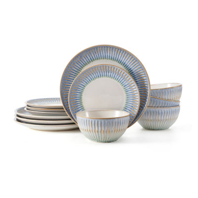 Pfaltzgraff Hensley 12pc. Stoneware Dinnerware Set, Color Blue JCPenney