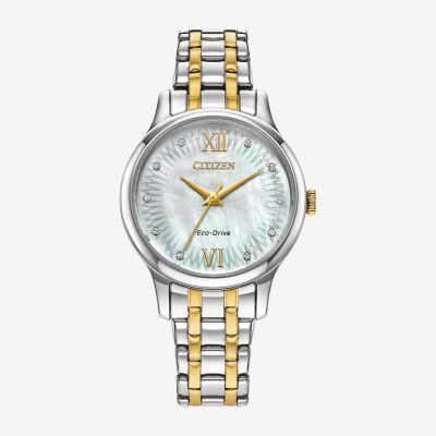 Citizen Womens Two Tone Stainless Steel Bracelet Watch Em0894-50d