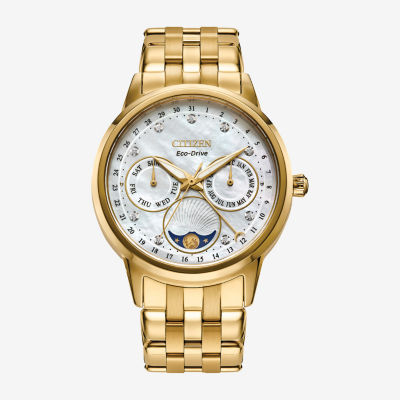 Citizen Calendrier Womens Gold Tone Stainless Steel Bracelet Watch