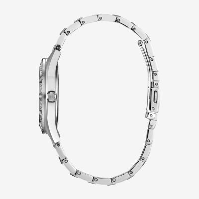 Citizen Crystal Womens Silver Tone Stainless Steel Bracelet Watch Em1020-57l