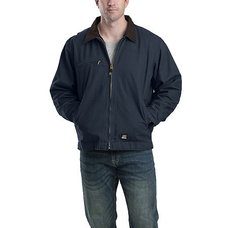 Berne Highland Washed Gasoline Mens Big And Tall Heavyweight Work Jacket, Large, Blue