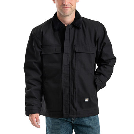 Berne Heritage Chore Mens Lined Heavyweight Work Jacket, Large, Black