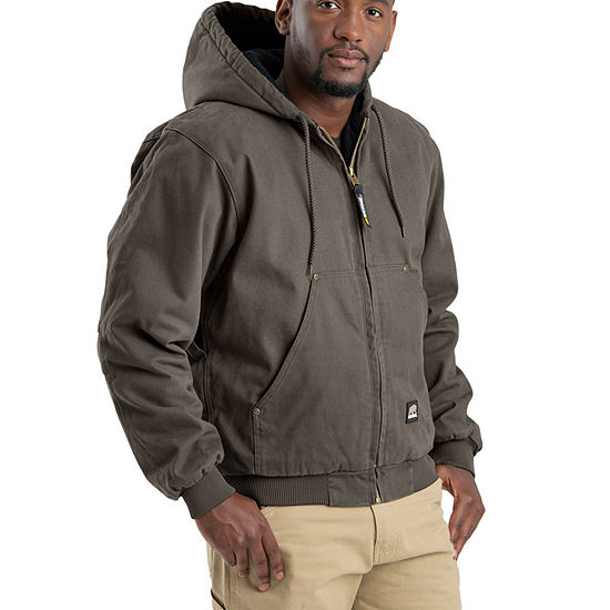Berne Highland Washed Duck Big and Tall Mens Hooded Heavyweight Work Jacket