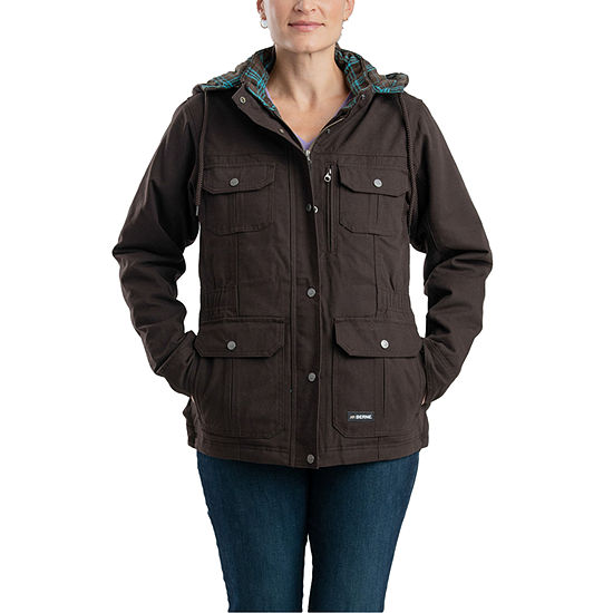 Berne Softstone Quilted Barn Womens Hooded Midweight Work Jacket - JCPenney