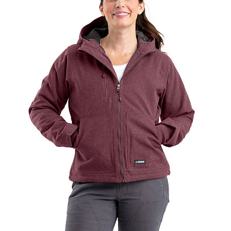 Berne Softstone Modern Heathered Womens Hooded Midweight Work Jacket, X-large, Purple