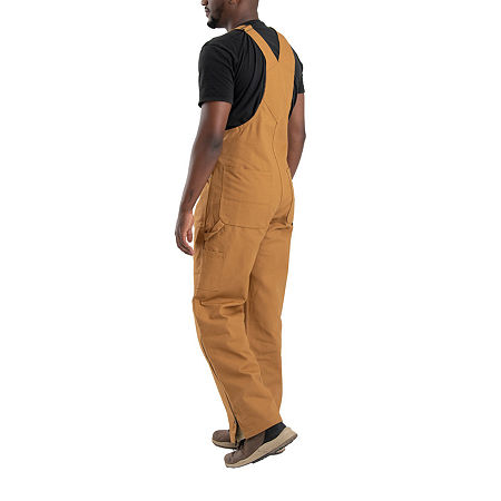 Berne Slab Unlined Duck Bib Mens Workwear Overalls, 32 28, Brown