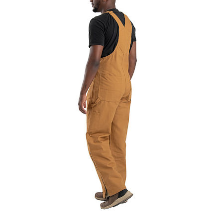 Berne Slab Unlined Duck Bib Mens Big And Tall Workwear Overalls, 42 36, Brown