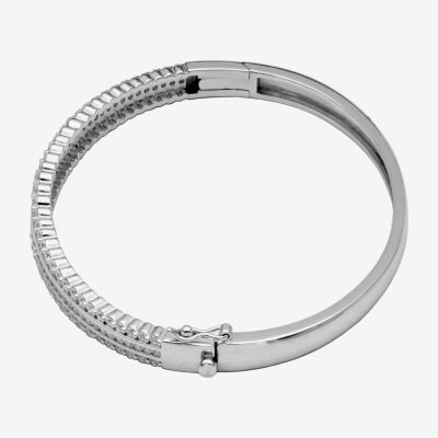 DiamonArt® Cubic Zirconia Sterling Silver Bangle