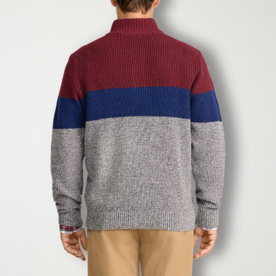 IZOD Colorblock Mens Long Sleeve Pullover Sweater Brazos Mall