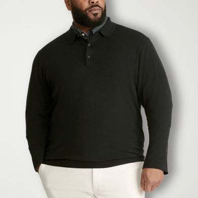 IZOD Jersey Polo Big and Tall Mens Long Sleeve Sweatshirt