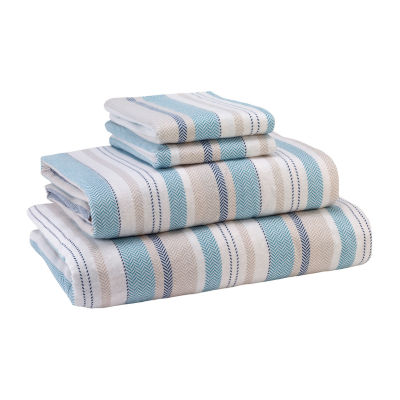 Avanti Pajama Stripe Cotton Flannel Deep Pocket Sheet Set