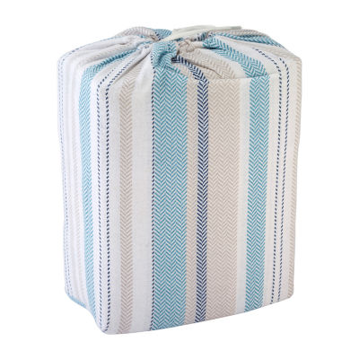 Avanti Pajama Stripe Cotton Flannel Deep Pocket Sheet Set