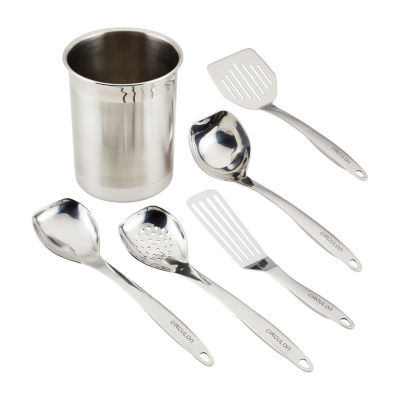 Calphalon 3 Piece Utensil & Crock Set New