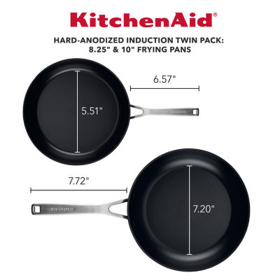 KitchenAid 2-pc. Non-Stick Skillet Set, Color: Black - JCPenney