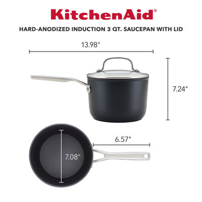 KitchenAid Hard Anodized 3-qt. Covered Sauce Pan