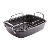 Tramontina Gourmet Prima 16.5 Deep Roasting Pan with Basting Grill and Rack