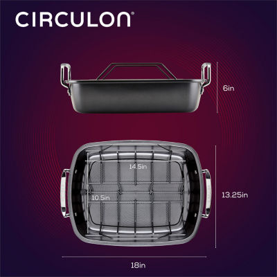 Circulon 17X13" Roaster with Rack