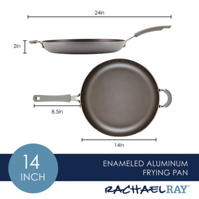 Rachael Ray , Aluminum Nonstick Frying Pan, 8.5 in Red