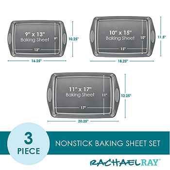 Cooks 3-pc. Non-Stick Cookie Sheet Set, Color: Gray - JCPenney