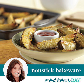 Rachael Ray Nonstick Bakeware Set with Grips, Nonstick Cookie