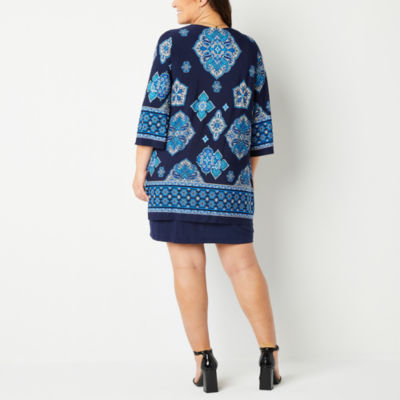 Studio 1 Plus Faux-Jacket Dress