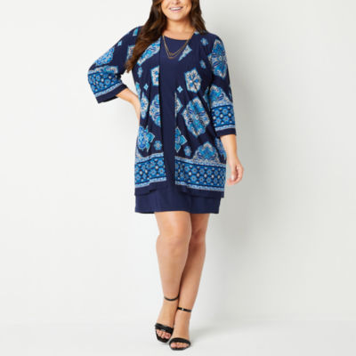 Studio 1 Plus Faux-Jacket Dress