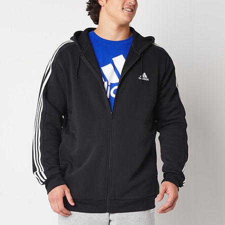 adidas Big and Tall Mens Long Sleeve Hoodie, Medium Tall, Black