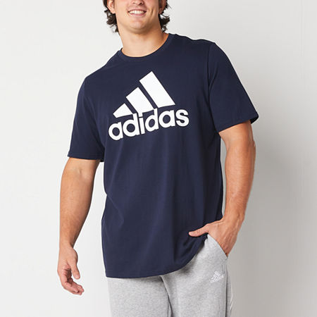 adidas Mens Crew Neck Short Sleeve T-Shirt Big and Tall, 3x-large Tall, Blue