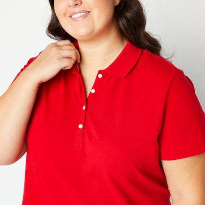 ladies plus size polo tops