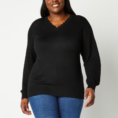 Jcpenney v hot sale neck sweater