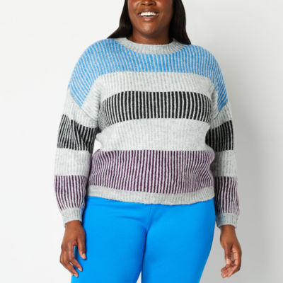 Long-Sleeve Cowlneck Rib Sweater