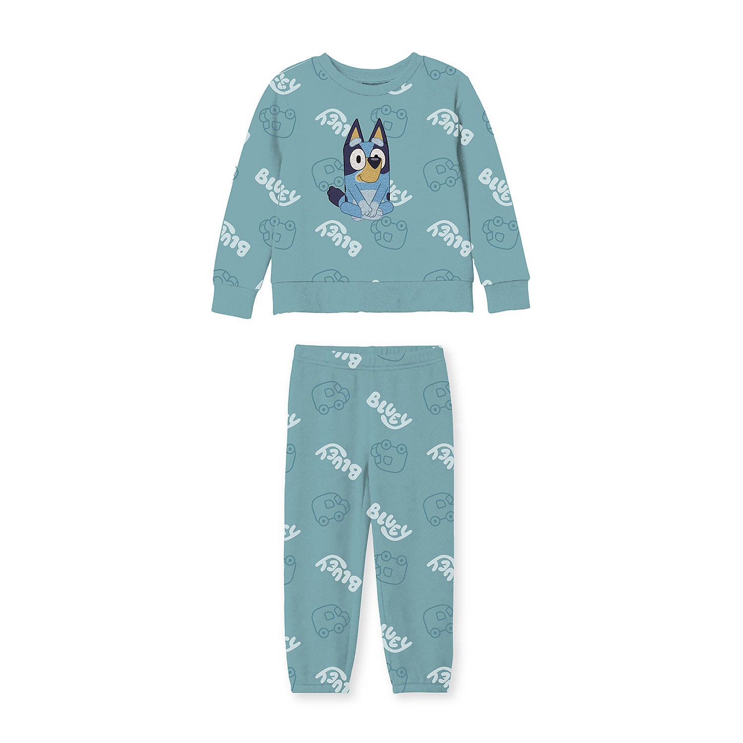 Bluey Toddler Boys 2-pc. Bluey Fleece Pant Set, Color: Turquoise - JCPenney