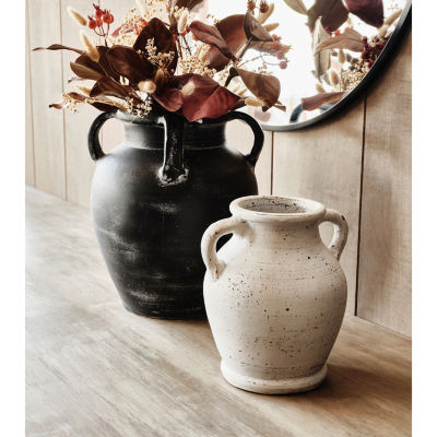 Linden Street 13" Black Terracotta Vase