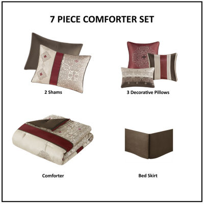 Madison Park Blaine 7-pc. Jacquard Comforter Set