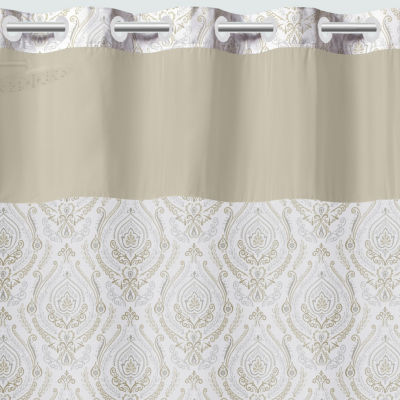 Hookless French Damask Shower Curtain