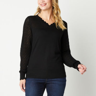 Long-Sleeve Cowlneck Rib Sweater