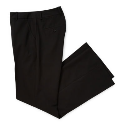 Worthington Womens Adaptive Straight Fit Wide Leg Seated Wear Trouser