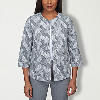 Alfred Dunner Point Of View Lightweight Quilted Jacket, Color: Pewter -  JCPenney