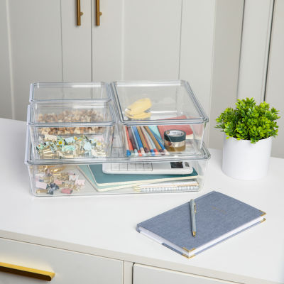 Martha Stewart 4 Pack Clear Storage Boxes And Lids