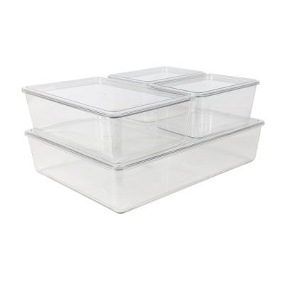 Martha Stewart 4 Pack Clear Storage Boxes And Lids