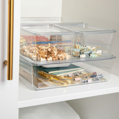 Martha Stewart 4 Pack Clear Storage Boxes And Lids