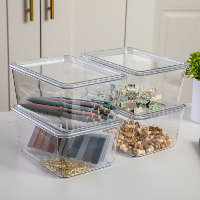 Martha Stewart 4 Pack 6.75X5 Clear Boxes And Lids