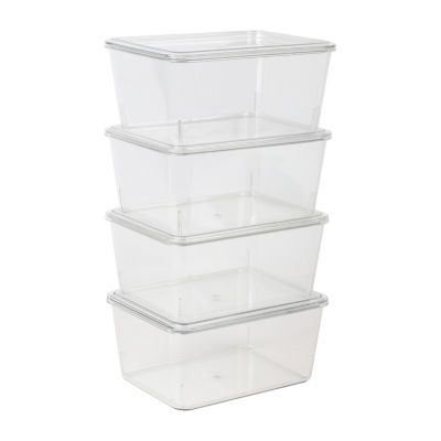 Martha Stewart 4 Pack 6.75X5 Clear Boxes And Lids