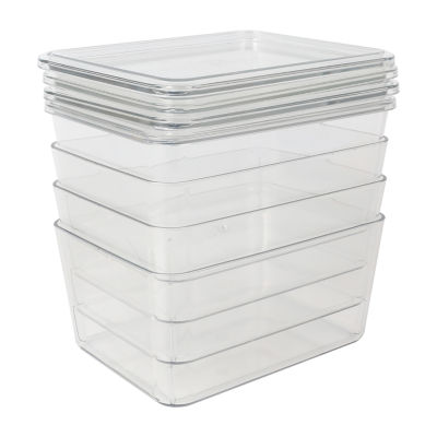Martha Stewart 4 Pack 6.75X5 Clear Boxes And Lids