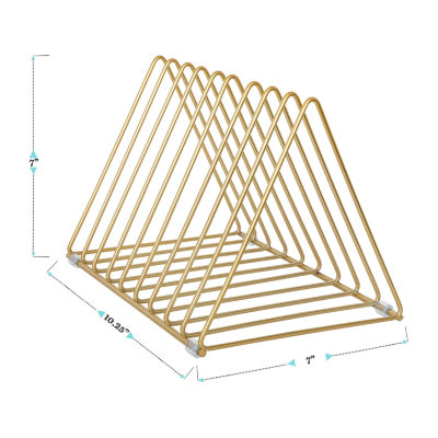 Martha Stewart Gold Mesh 9 Slot File Holder