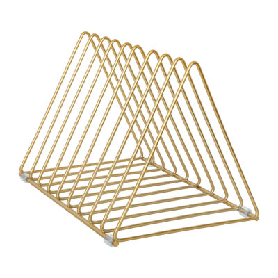 Martha Stewart Gold Mesh 9 Slot File Holder