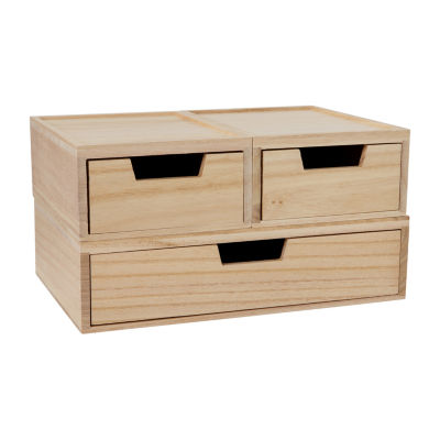 Martha Stewart 3 Pack Wood Box With Drawers