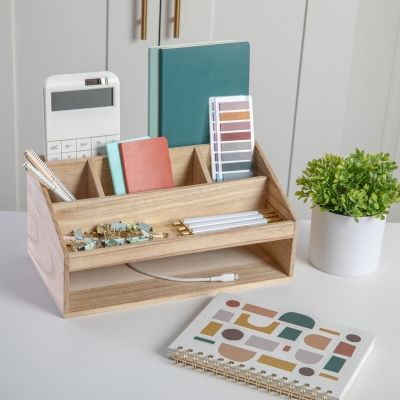 Martha Stewart Wood Desktop Organizer